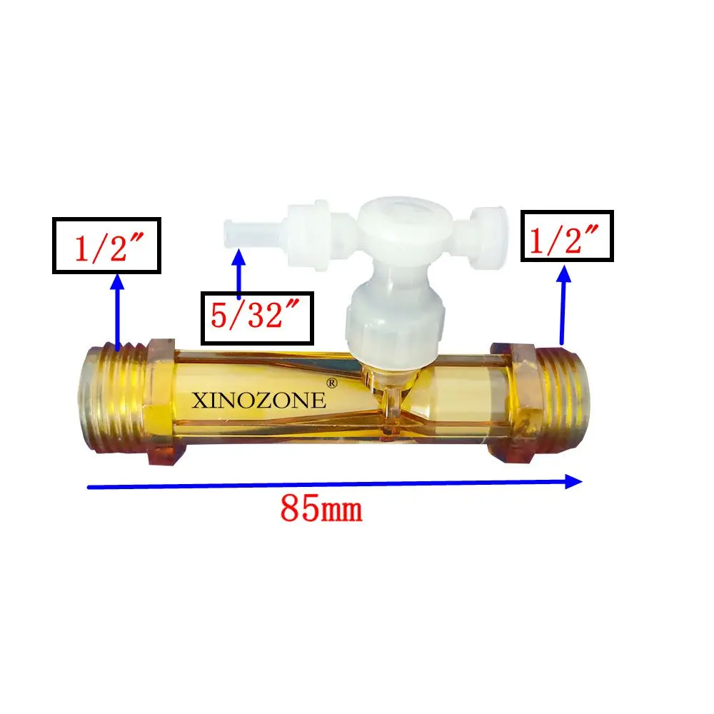 1/2&quot инжектор Вентури из ПВДФ с клапаном для смешивания жидкости защищенный от
