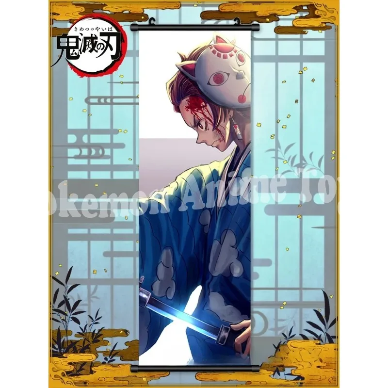 Home Decor Prints Demon Slayer Wall Art Kamado Tanjirou Poster Canvas Pictures Japan Anime Scroll Hanging Painting Living Room