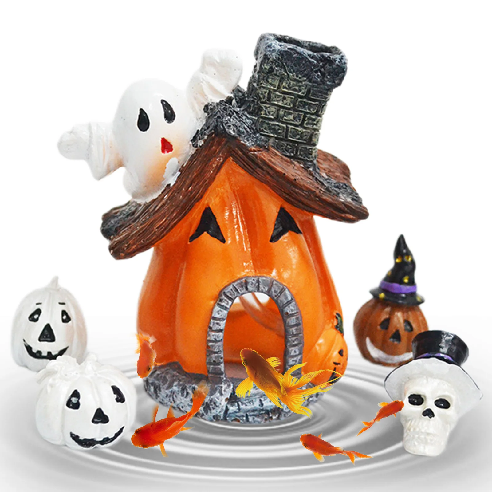 

Украшение для аквариума в виде тыквы, праздничное украшение для аквариума, украшение для домашнего аквариума wzpi