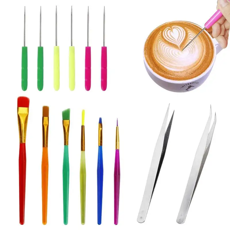 

Cookie Decorating Brush Set Cake Decorating Brushes Needle Scribers Tweezers Set Decoration Supplies Tools For Cookie Cake