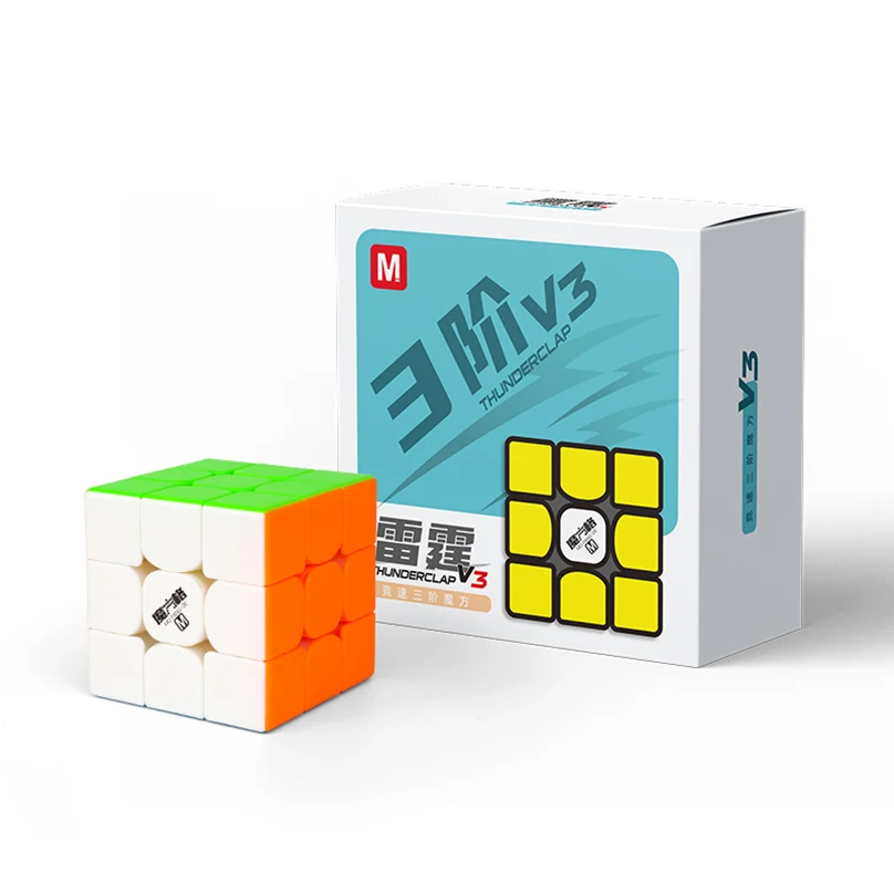 

QiYi Thunderclap V3 M 3x3x3 Magnetic Magic Cube Stickerless Puzzles Professional Children Toys QiYi Thunderclap V3 M Cubo Magico