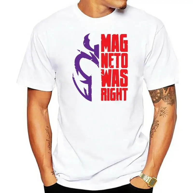 

New Xmen Magneto Was Right Men's T-Shirt Cartoon Print Short Sleeve T Shirt Free Shipping Funny