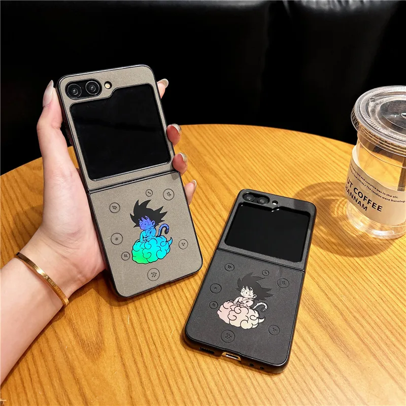 Чехол Anime Dragon Ball Laser для Samsung Galaxy Z Flip 6 Z Fold 4 5 6 7 zfold456 z флип Zflip7 Zflip5 Son Goku Emboss Cover (art.: 3920ce29bea86) - 3920ce29bea86
