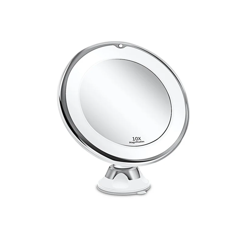Makeup Mirror With Lights Touch Screen 10X Magnifying Mirror Led Make Up Mirror Flexible Suction Cup Vanity Miroir for Bathroom