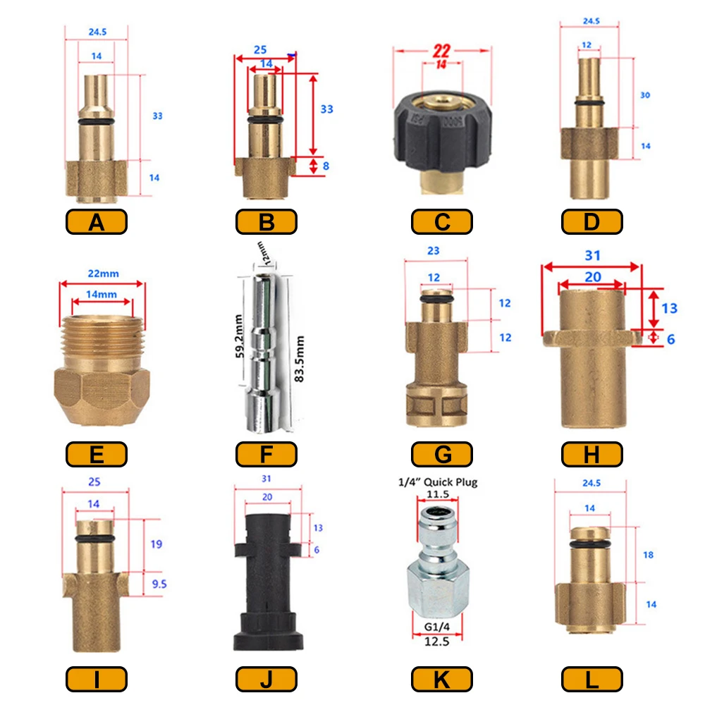 Водяной пистолет высокого давления соединитель для Karcher Lavor Nilfisk насадка снежной