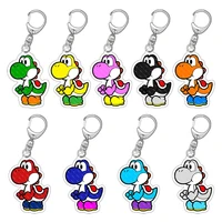 classic game keychain 9pcslot acrylic keyring accessories yoshis key chain