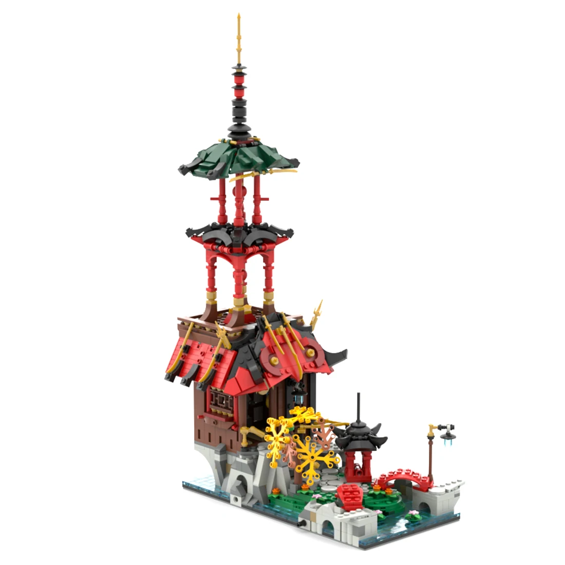 

Authorized MOC-101999 Ninjago City Garden Modification 1384parts Building Blocks Set STEM Toys - By Brickgloria