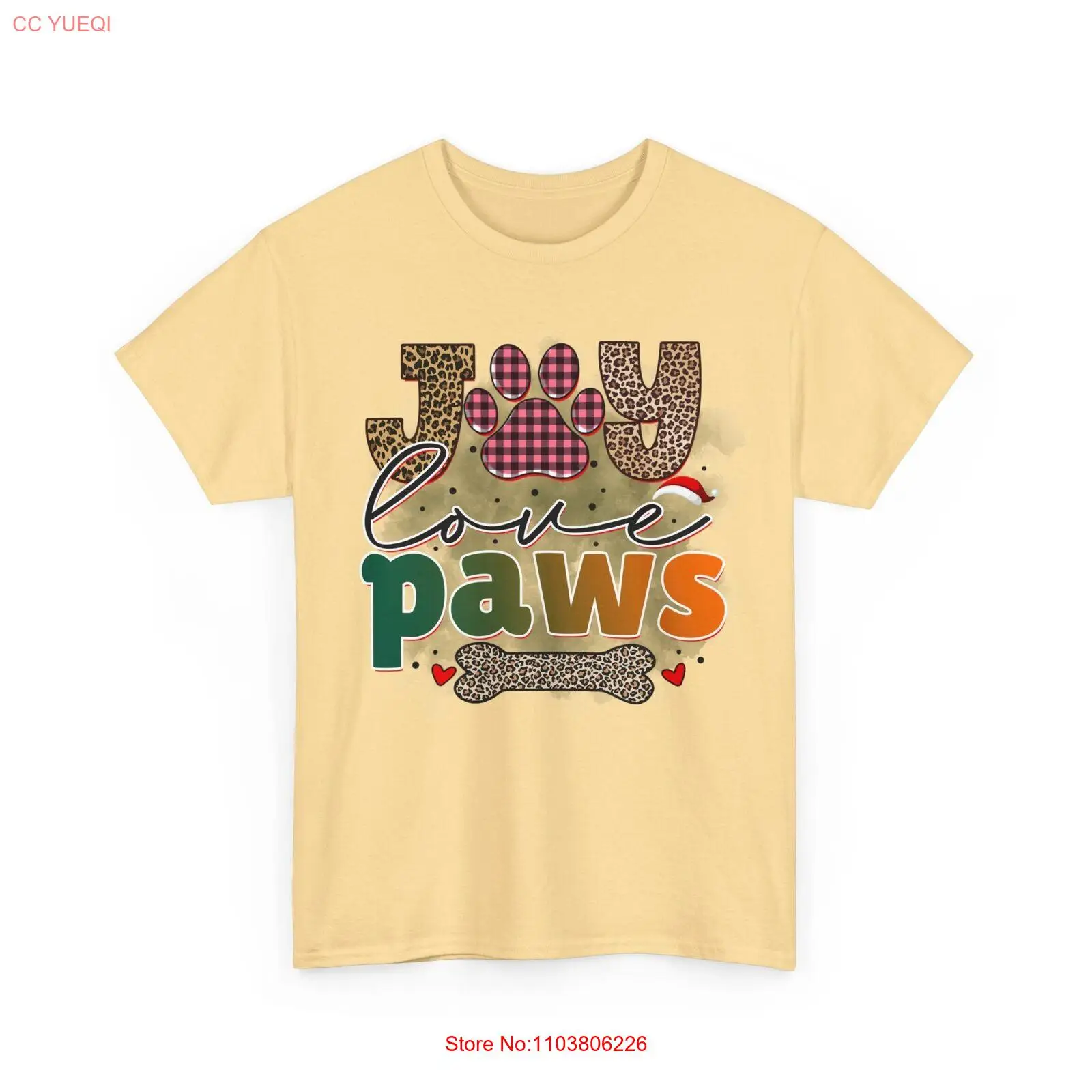 Футболка унисекс из хлопка с принтом Joy Love Paw Special Edition
