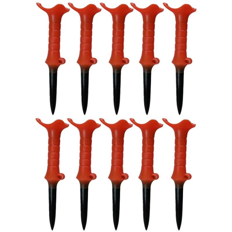 

10Pcs Golf Tees Holder Ball Nail Sporting Training Aids Tee Outdoor Golf Training Supplies Plastic Stud Golf Nail