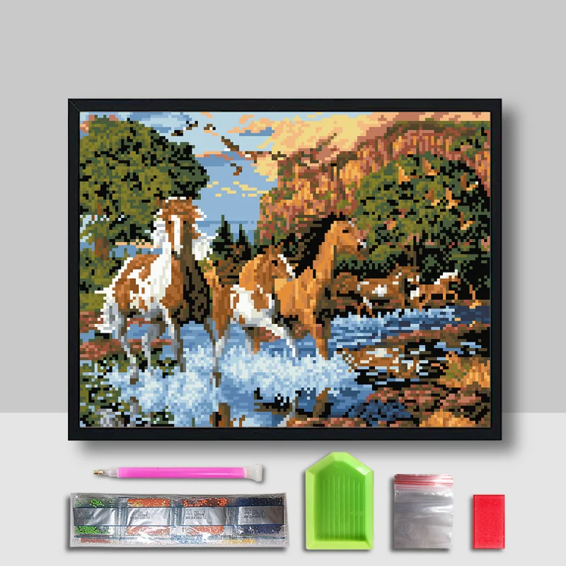 【z5165】Оптовая продажа с фабрики DIY Алмазная картина 5 Круглый алмаз