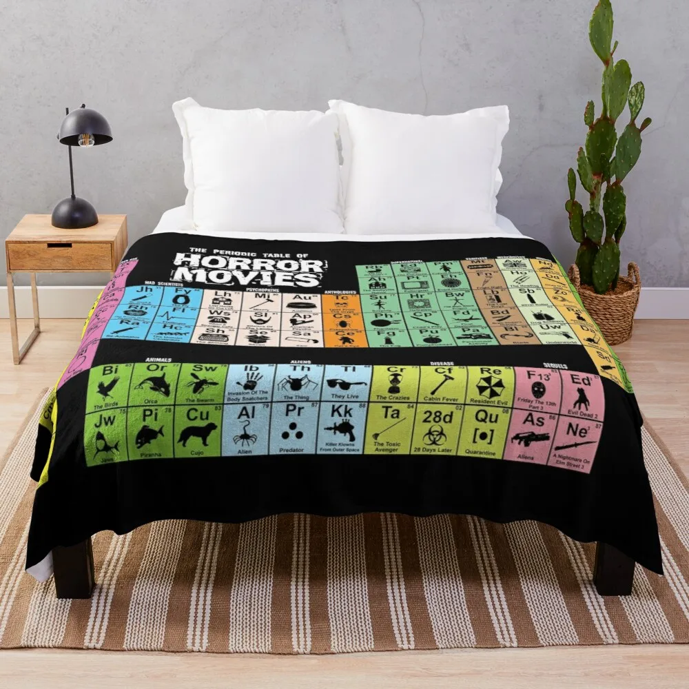 

Periodic Table of Horror Movies Throw Blanket double-sided blanket double plush blanket