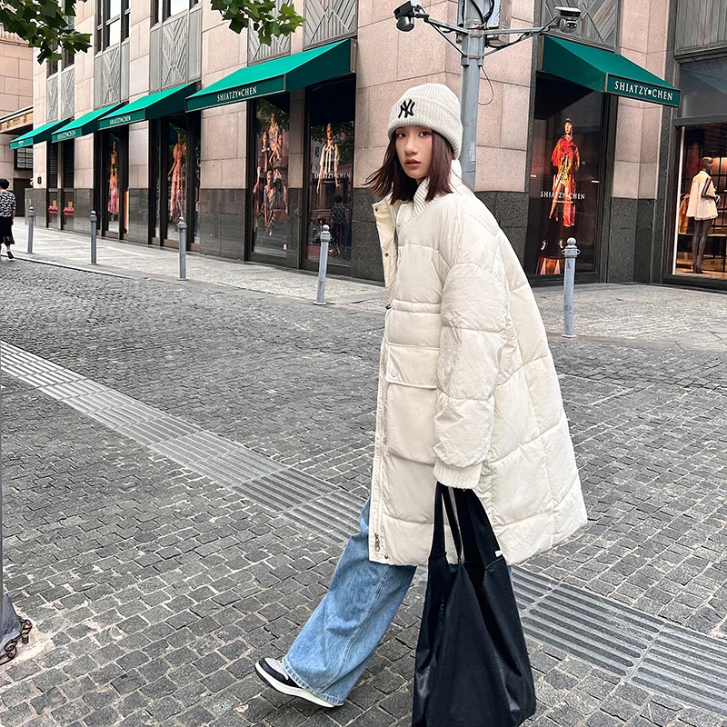 High Waisted Drawstring Puffer Jacket Teenage Girls Winter Fashion Trends Streetwear Womens Long Windbreaker Parkas Warm Clothes