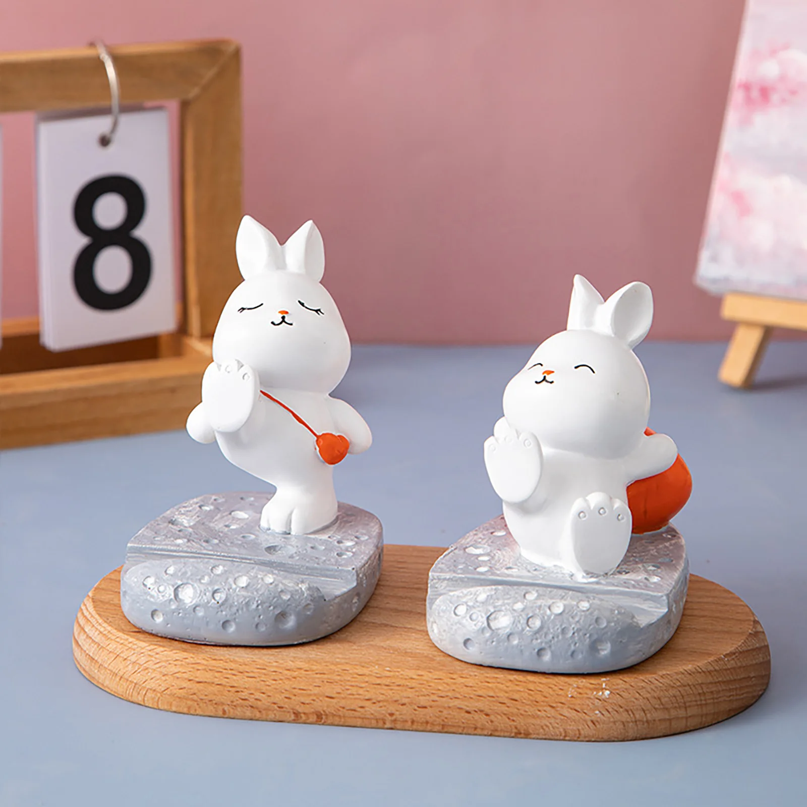 

Универсальный держатель для смартфона, креативная подставка из смолы с мультяшным Кроликом, котом для iPhone, Ipad