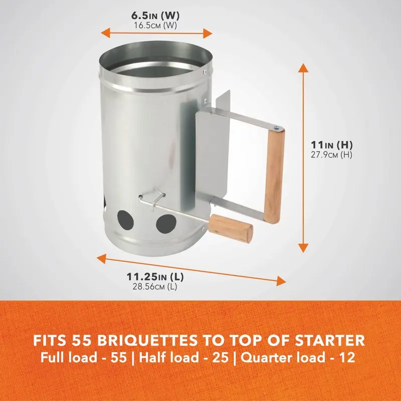 

Construction Firestarter Luxurious Steel Construction Easy-Release Charcoal Firestarter - Perfect for Outdoor BBQs.
