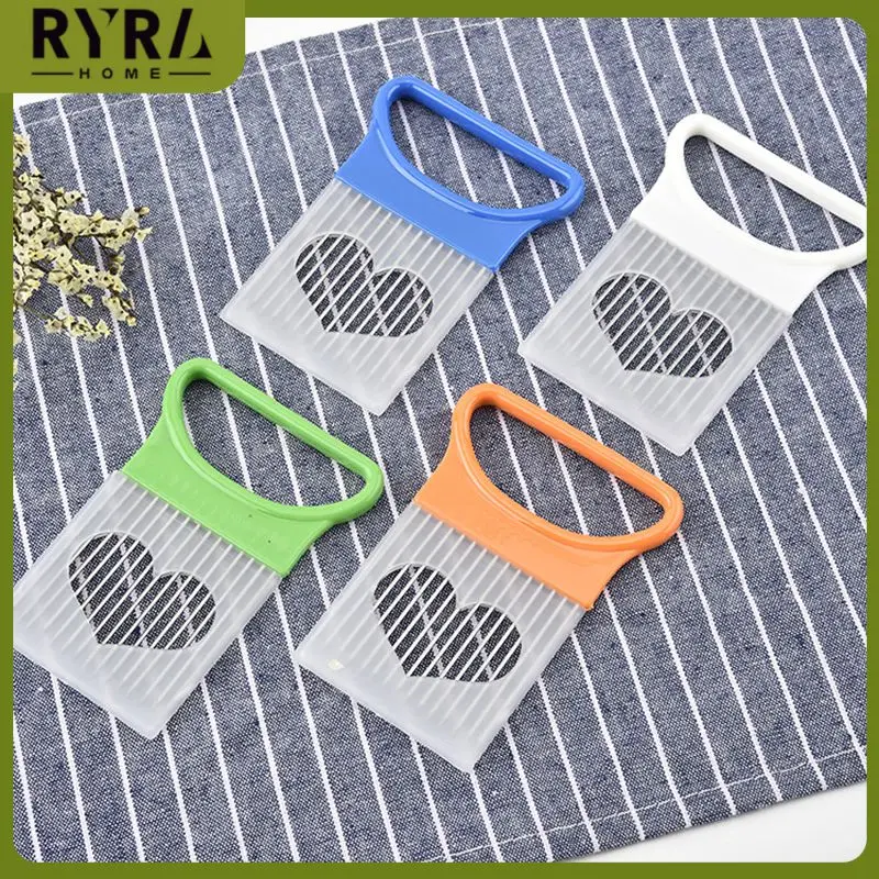 

Stainless Steel Cutting Tomato Slicer Kitchen Tool Onion Vegetables Slicer Safe Fork Cutting Aid Holder Portable Slicing Cutter
