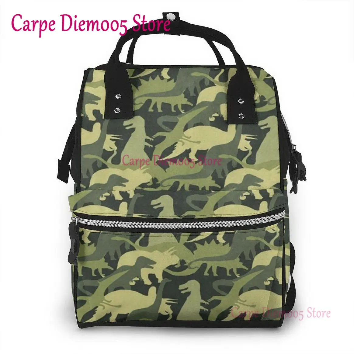 

Dinosaur Prints Diaper Bags Mummy Backpack Large Capacity Nappy Bag Nursing Bag for Traveling Multi Functions Waterproof Daypack