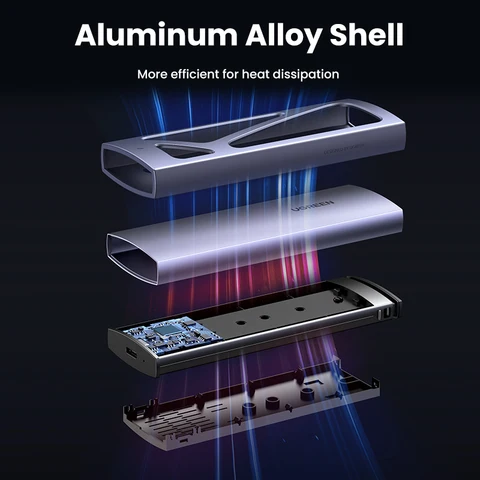 UGREEN алюминиевый корпус для M.2 NVMe SSD 10 Гбит/с