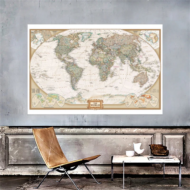 

Винтажная карта мира 150x100 см