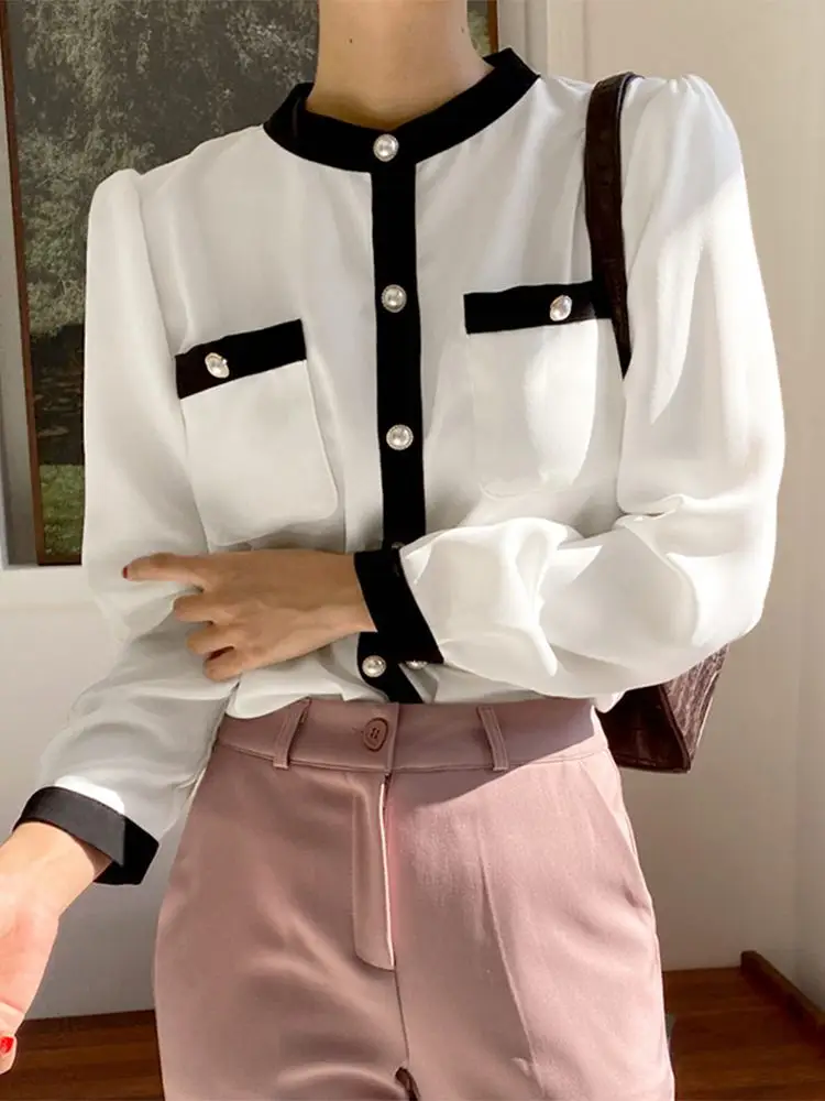 

2022 Womens Long Sleeve Work O Neck Holiday Tops ZANZEA Office Lady Blouse Casual Solid Loose Shirt Oversized Blusa Femininas