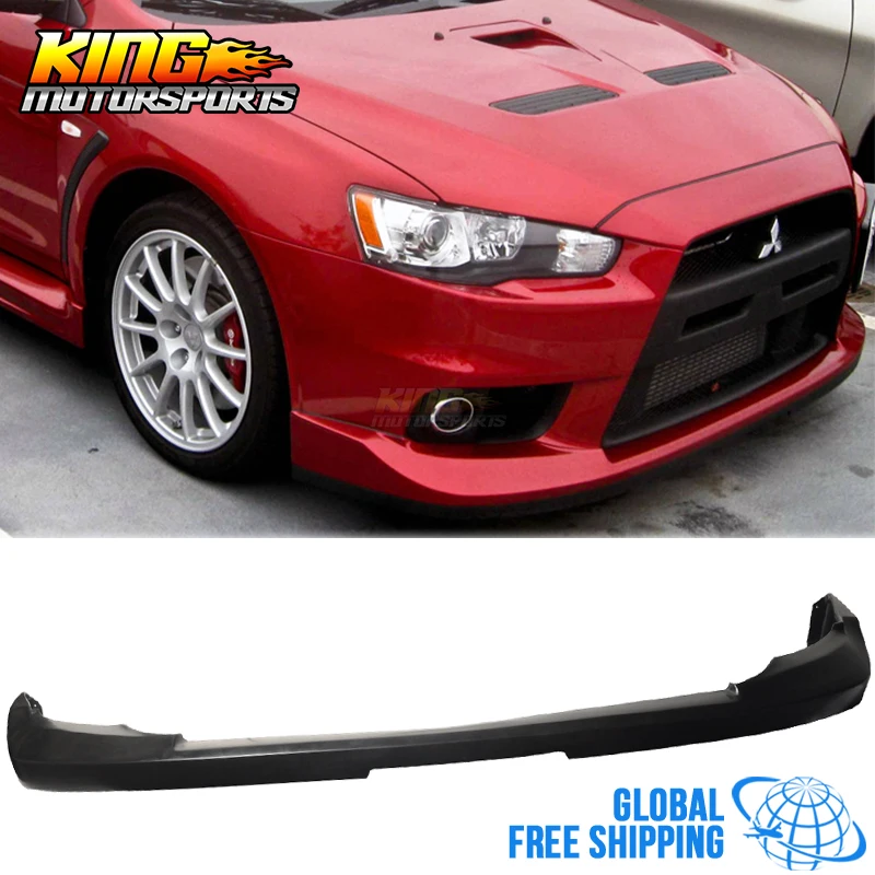 Фронтальный спойлер Fit для Mitsubishi Lancer EVO X JDM OE стиль 2008-2015, неокрашенный - PU, глобальная бесплатная доставка по всему миру.