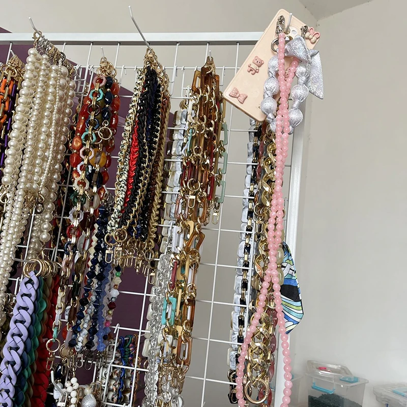 1 PC 120cm Bohemian Bead Design Lady Super chic phone chain DIY phone strap hot selling beading replacement straps good quality