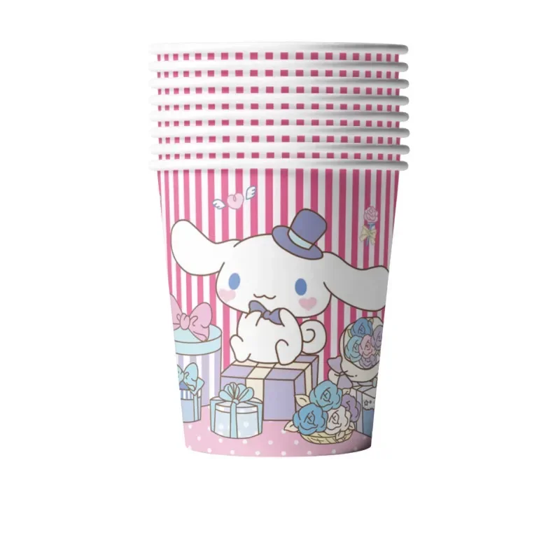 Cinnamoroll вечерние бумажные тарелки и стаканы скатерть одноразовая посуда набор для