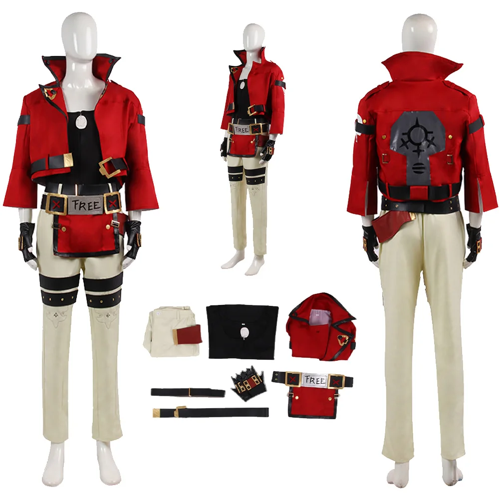 

Костюм для косплея Game Guilty Gear Sol Badguy, рубашка, пальто, штаны, Мужская одежда, фантастические наряды, костюм на Хэллоуин, карнавал, маскарадный костюм для ролевых игр