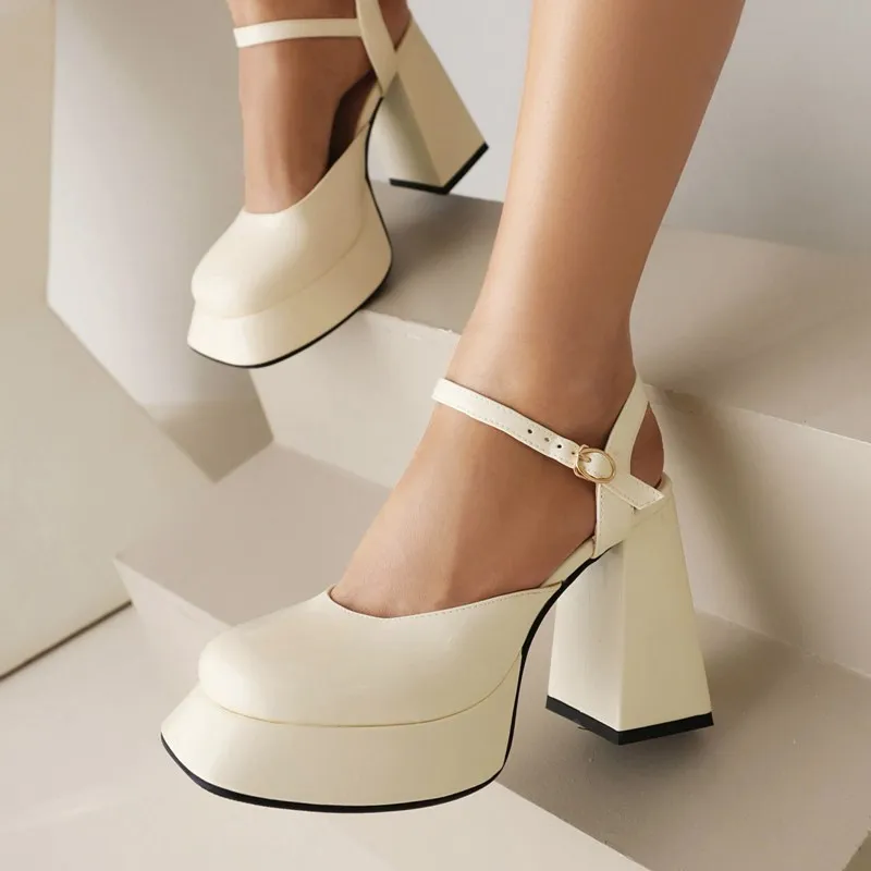 ASILETO Design Женские туфли-лодочки с круглым носком на высоком каблуке 10 5 см