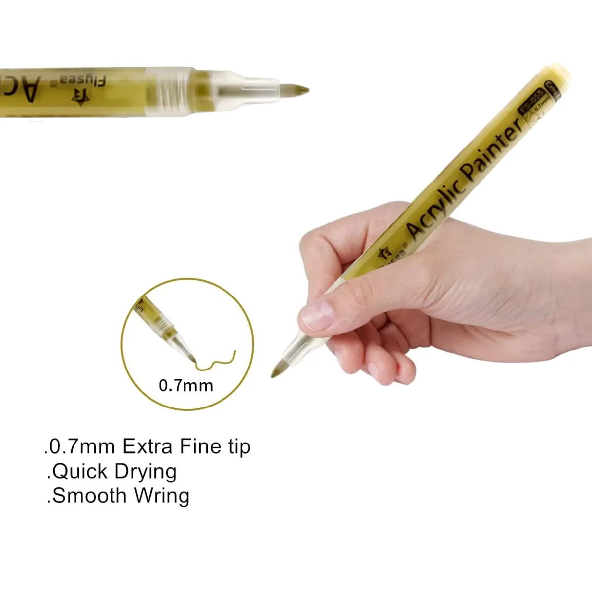 

Ручка для акриловой краски s-золотая, серебряная и розовая золотая ручка для краски s, металлические маркеры, набор ручек для краски металлик на водной основе