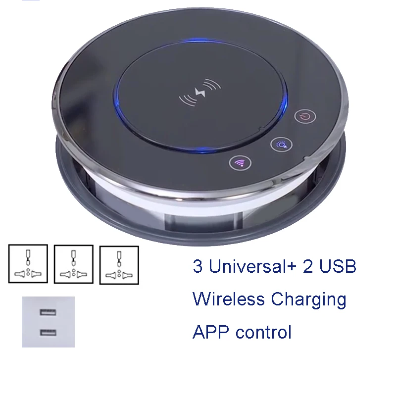 

VENSTPOW Электрические подъемные розетки с беспроводной зарядкой