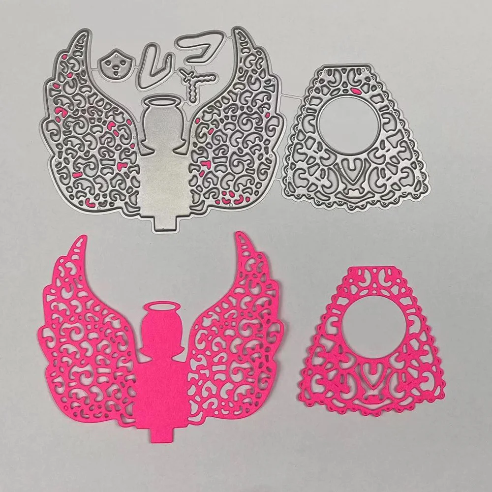 Металлические режущие штампы рамка ангела Серебряная Фотография нож форма