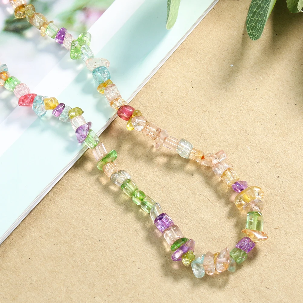 Полудрагоценные камни радужные искусственные драгоценные разбросанные бусины