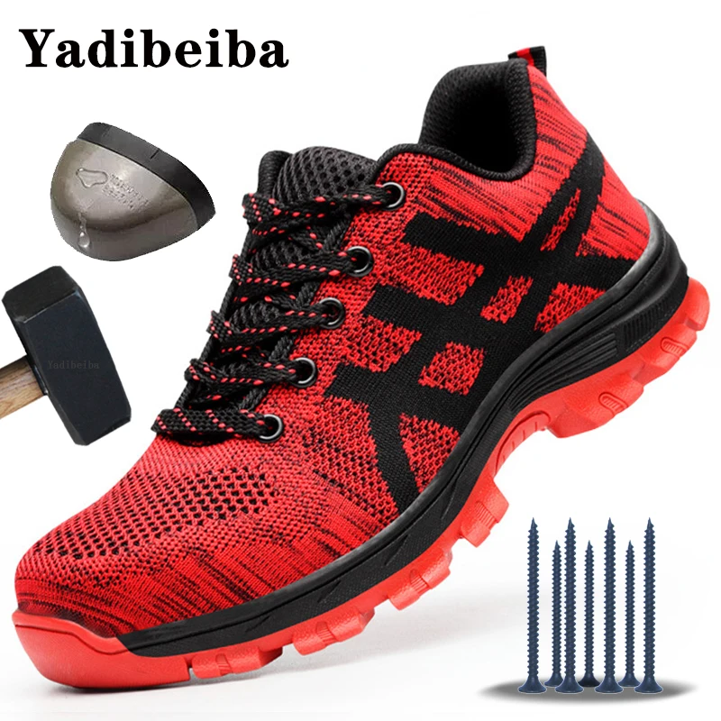 

Work Shoes Women Men Safety Shoes Indestructible Steel Toe Shoes Construction Work Sneakers Boots Men Women Safety Boots Size50