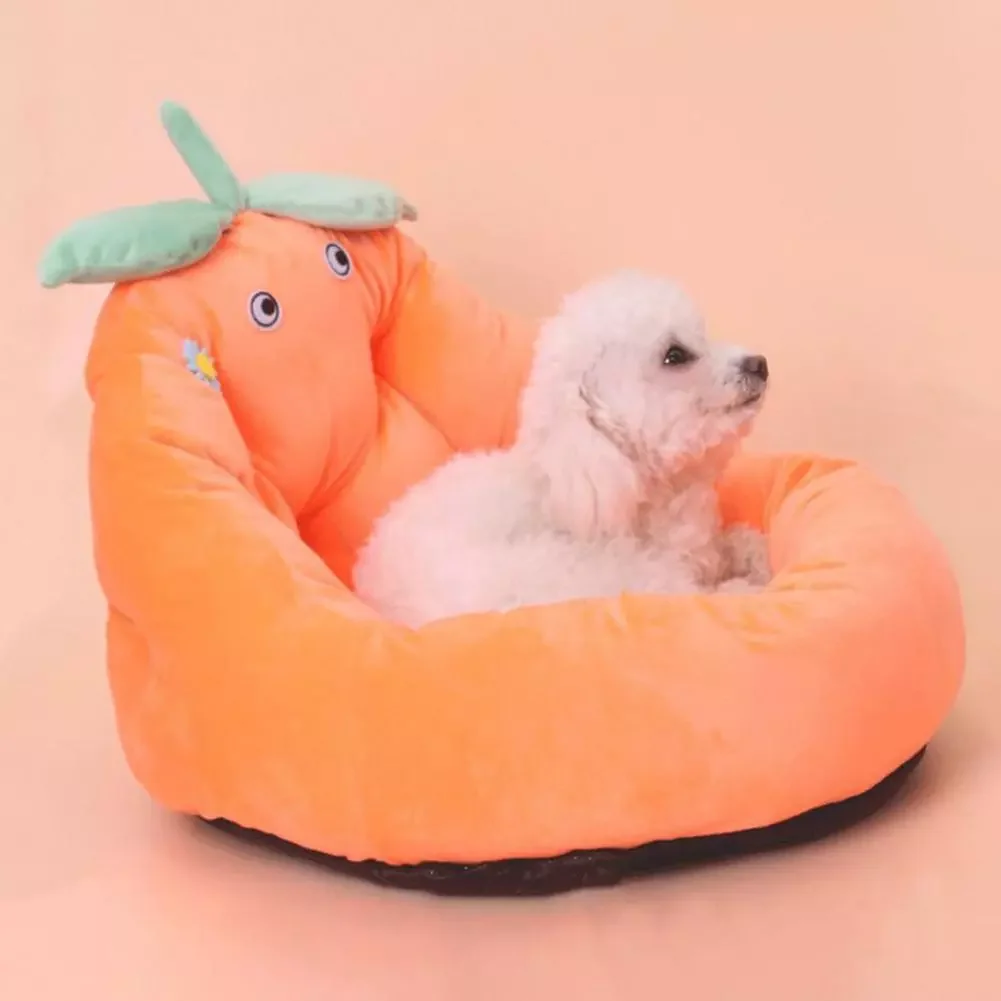 Sleeping Nest  Cozy Soft Breathable  Cute Pumpkin Shape Cat Dog Sleeping Bed Tent Pet Supplies