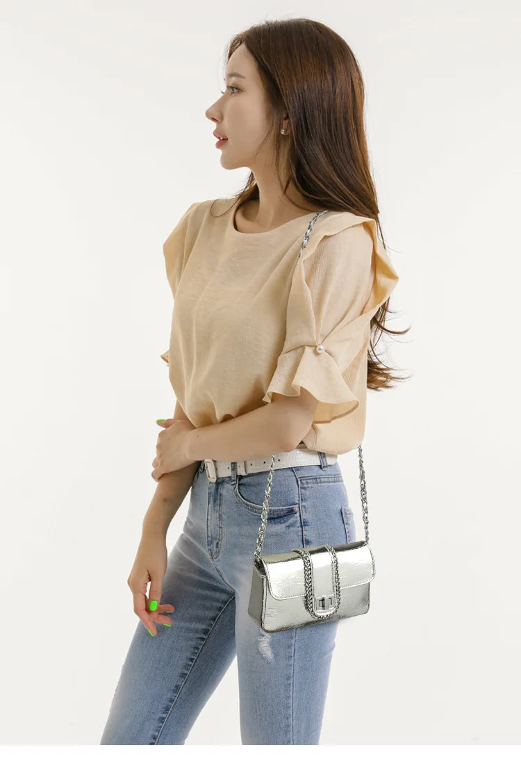 

Дизайнерская Женская сумка-конверт из искусственной кожи, маленький саквояж на плечо через плечо для женщин, модная дамская сумочка-слинг на цепочке, кошелек для телефона