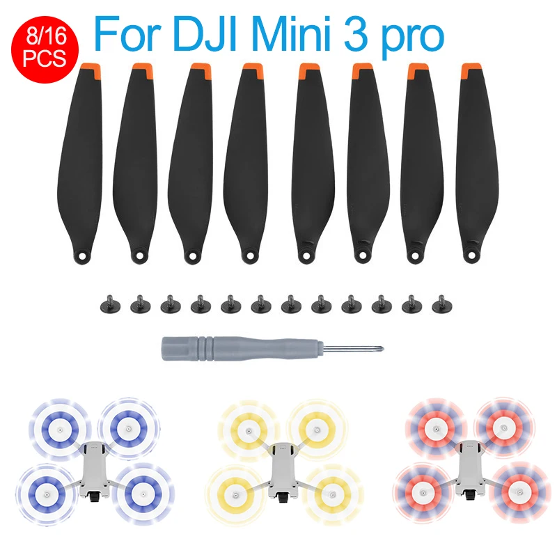 4/8 Pair Propeller Drone Blade Props Replacement For DJI Mini 3 Pro Drone Light Weight Wing Fans With Screw Drone Accessories