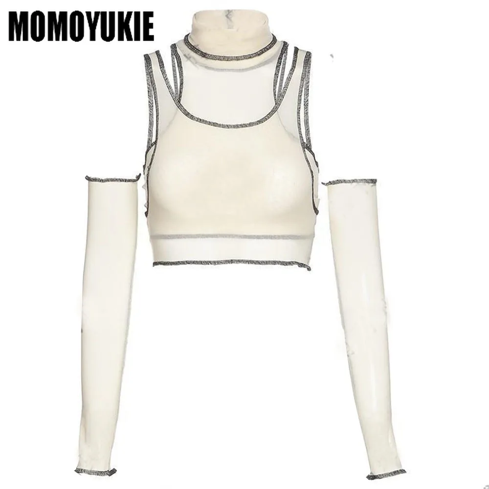 Женские блузки в стиле Харадзюку Летние Плиссированные футболки с вырезами и