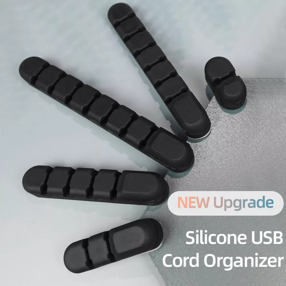 

NEW Silicone USB Cable Organizer Wire Winder Office Desktop Management Clips Management Fixer For Mouse Headset Keyboard Line Ho