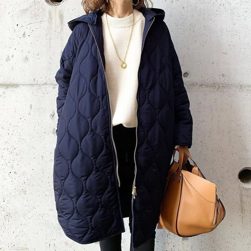 3-color Women's Cotton Padded Clothes Autumn And Winter 2022 New Diamond Clothing Warm Coat Womens Zipper Up Button Overcoat