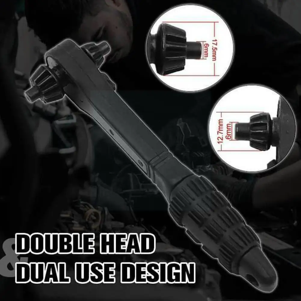 

2 In 1 Drill Chuck Ratchet Two-headed Spanner Drill Simple And Convenient Wrench Chuck Tool Ratchet Handy Accessories Q1h6