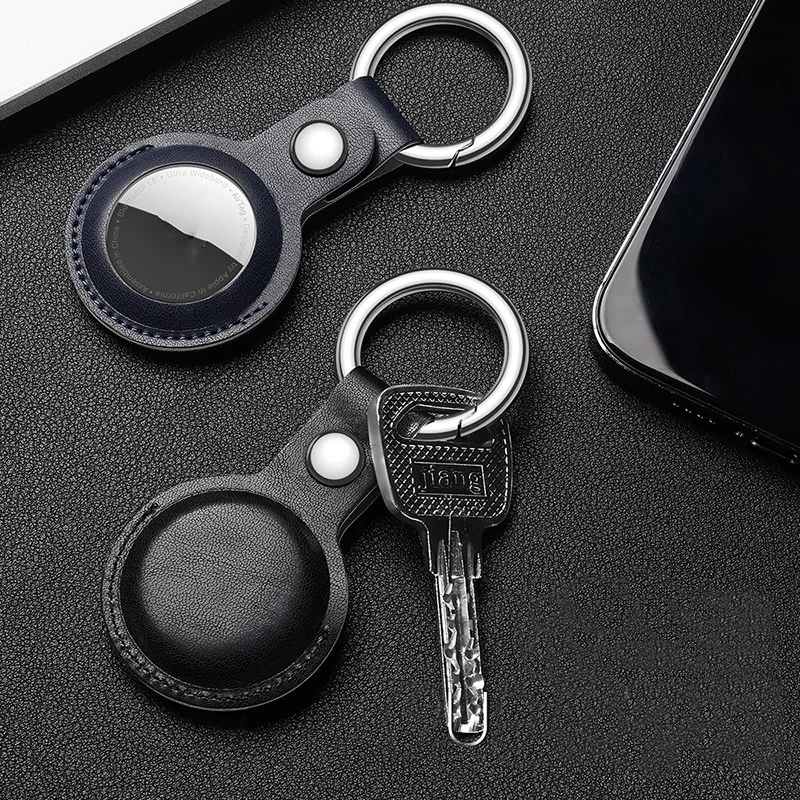 

Кожаный брелок в стиле ретро для Apple Airtag защитный чехол бампер оболочка трекер аксессуары против царапин для AirTag кольцевой держатель