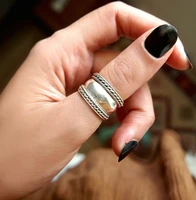 anglang new punk adjustable rings for women silver colour dance party finger ring special girl gifts