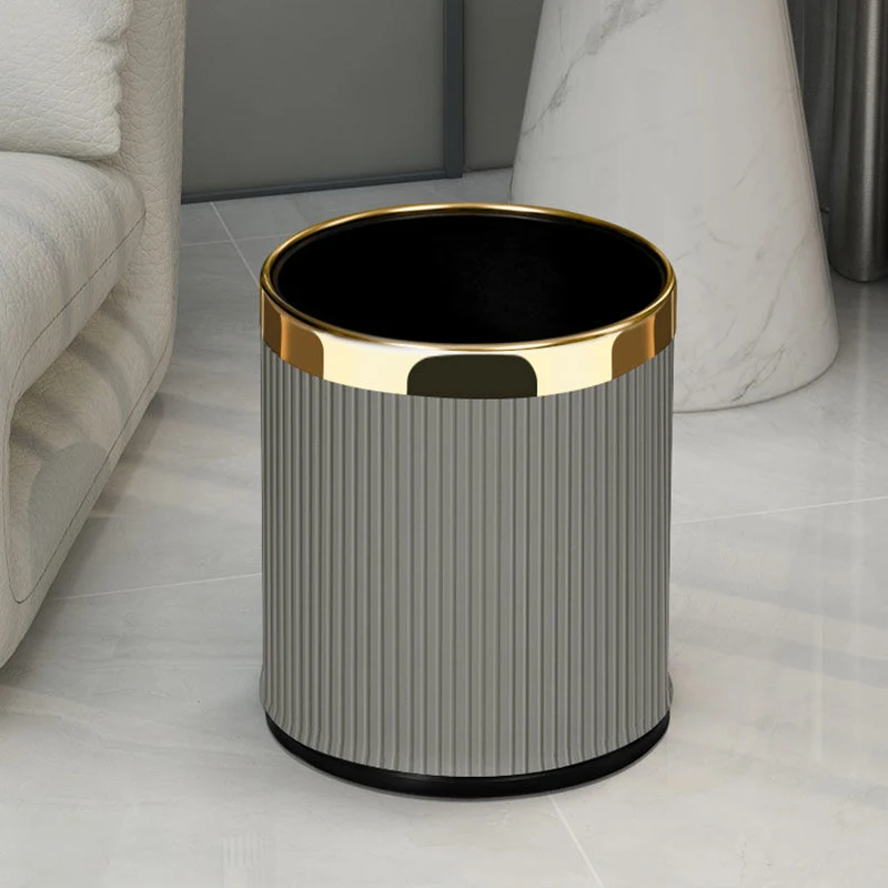 

Household Metal Office Garbage Bin Bathroom Recycling Universal Aesthetic Rubbish Bin Kitchen Toilet Maison Accessories Storage