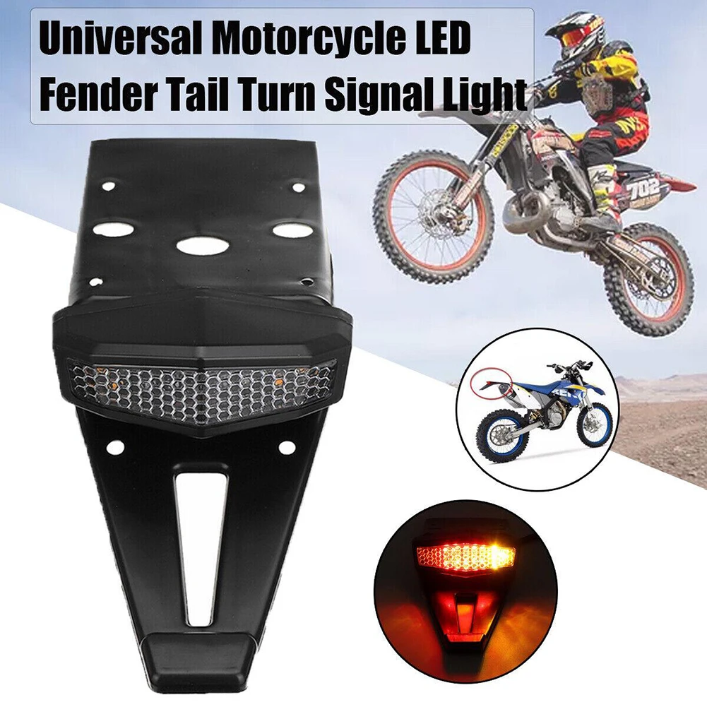 

Universal Motorcycle Taillights 12V LED Turn Signal Light Rear Red/Amber Fender Brake Stop Tail Light For Dirt Bike Accessories