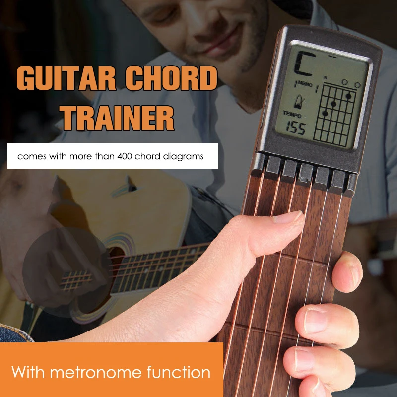 

Pocket Guitar Chord Trainer with Screen Display Beat Lattice Guitar Accessories