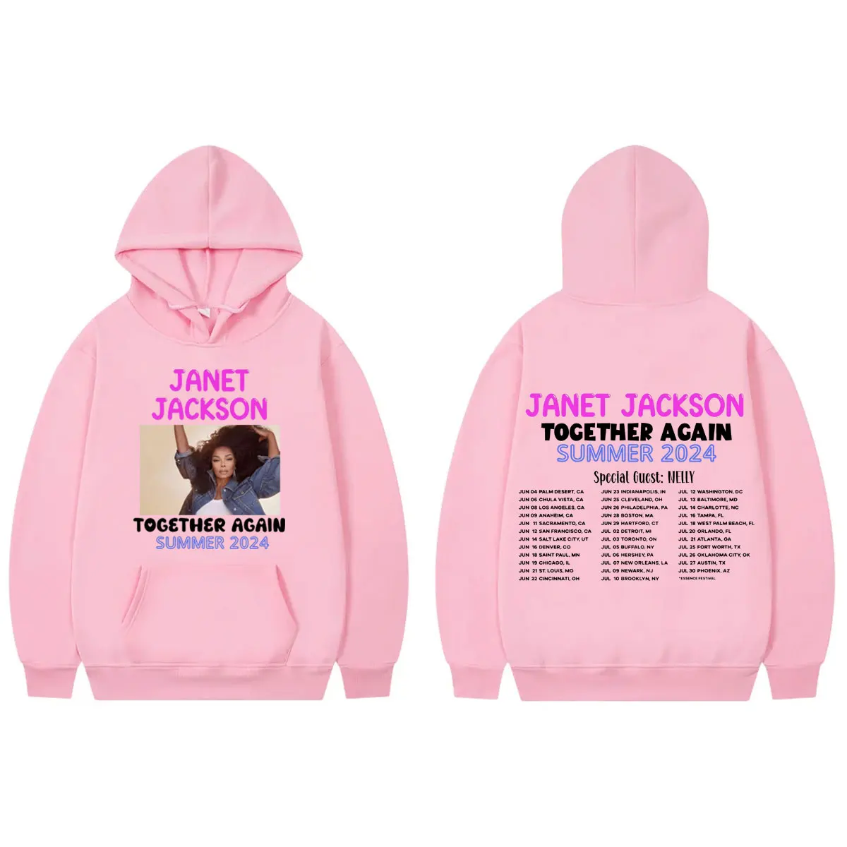 Janet Jackson Tour 2024 Hoodie Fashion Rock Oversized Streetwear Pullovers Men Women Casual Loose Long Sleeve Hooded Sweatshirts