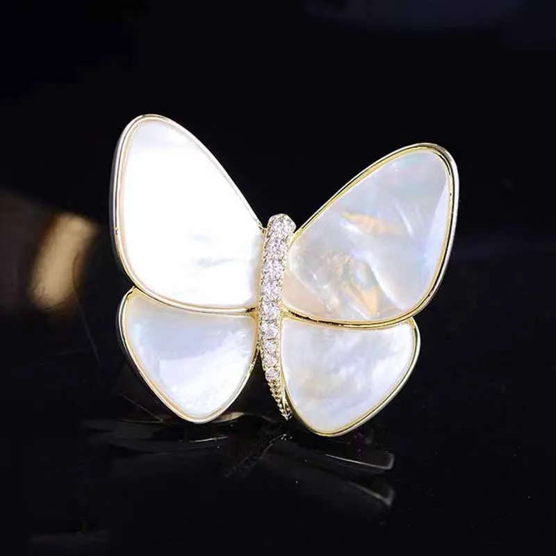 

Fritillary Butterfly Brooch For Women with Crystal Brooches Pin Accessories Jewelry Office Party Dress Bag Buckle Pins Jewelry
