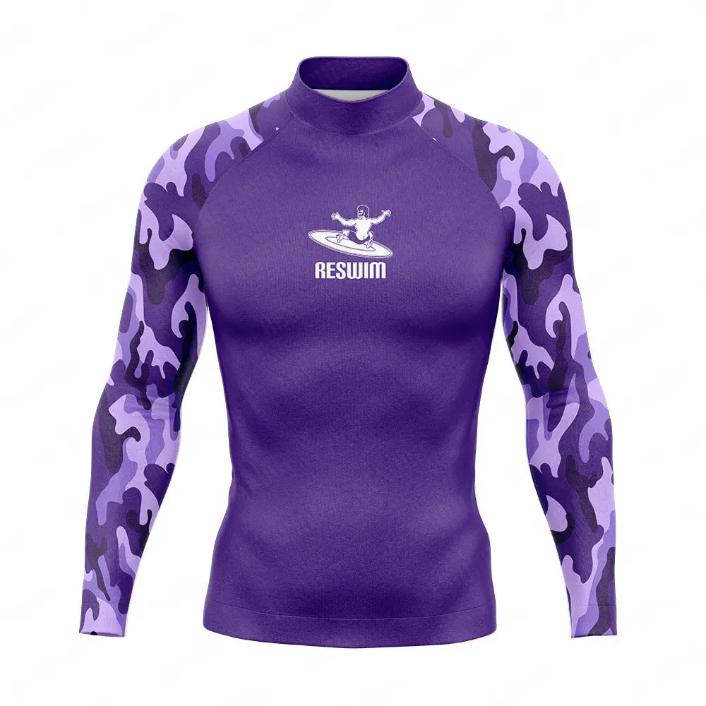 Мужская одежда для плавания с длинным рукавом Rashguard UPF 50 Солнцезащитная рубашка