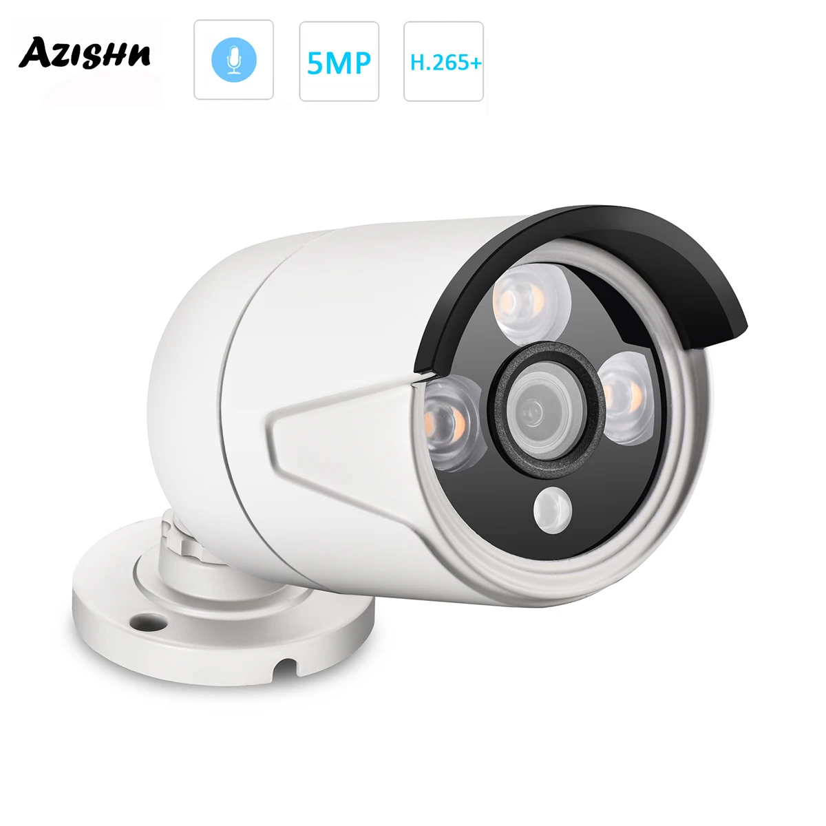 

AZISHN H.265+ 5MP 4MP 3MP 2MP POE IP Camera Outdoor Video Motion Detection 3IR Array LEDS CCTV Security for POE NVR System