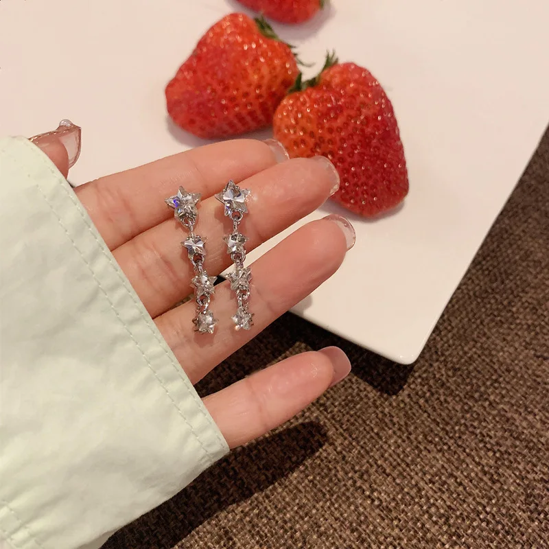 

Серебряные серьги, современные серьги для женщин, серьги-гвоздики, подарок на день Святого Валентина, висячие серьги, трендовые украшения д...